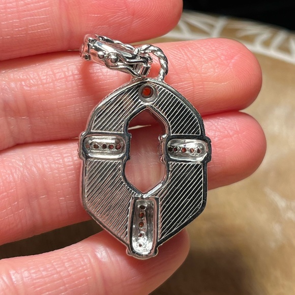 Judith Ripka Sterling Silver Tiger's Eye CZ Citrine Enhancer Diamonique Pendant - Picture 14 of 16